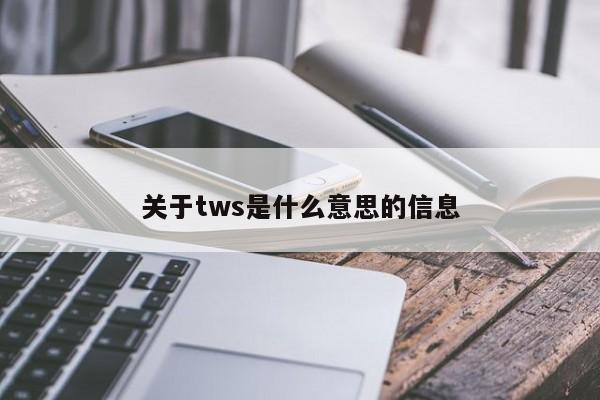 关于tws是什么意思的信息-第1张图片-尚力财经