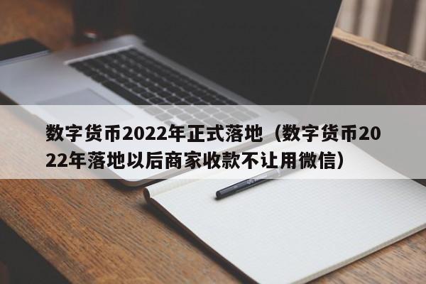 数字货币2022年正式落地（数字货币2022年落地以后商家收款不让用微信）-第1张图片-尚力财经