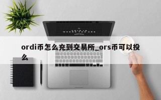 ordi币怎么充到交易所_ors币可以投么