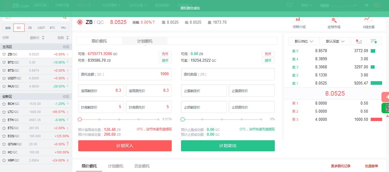 ZB交易所现货交易怎么样计划买入卖出-第3张图片-欧交易所