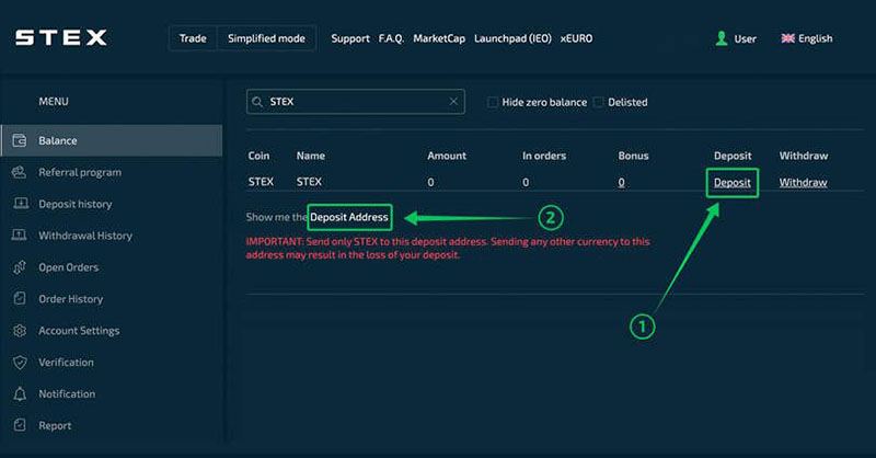 2023STEX交易所怎样充币？STEX交易所注册、充值、提现全操作指南-第4张图片-尚力财经
