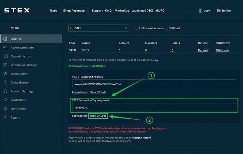 2023STEX交易所怎样充币？STEX交易所注册、充值、提现全操作指南-第5张图片-尚力财经