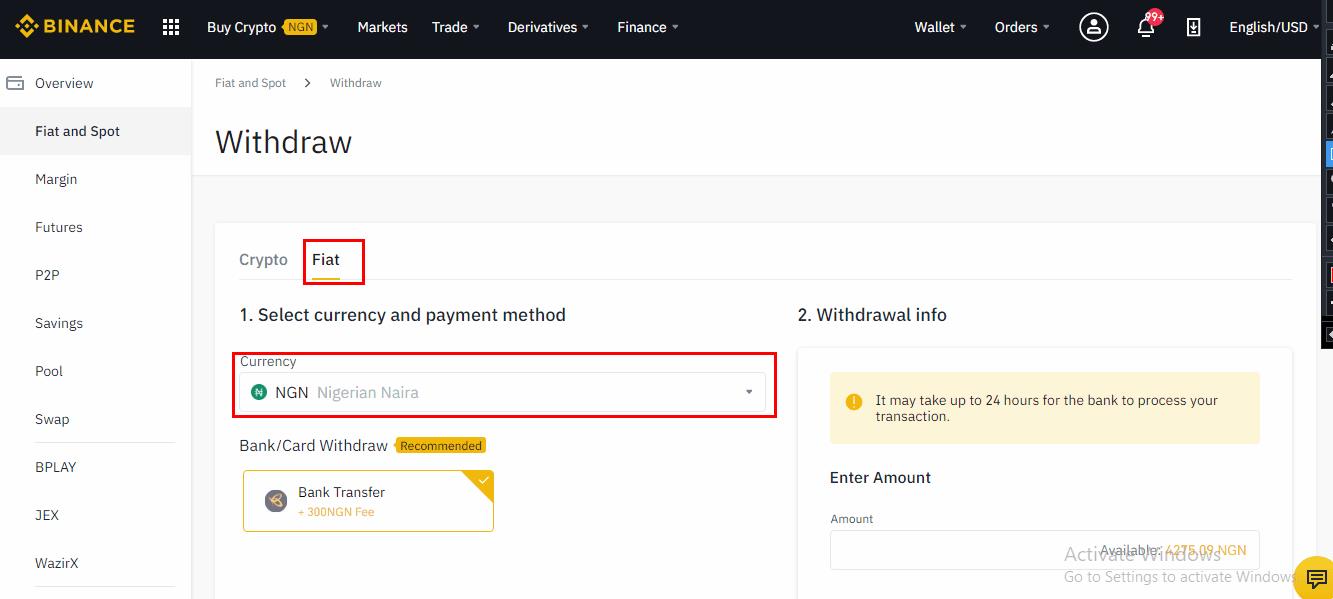 通过Web和移动应用程序在Binance上存入和提取Naira（NGN）-第8张图片-尚力财经