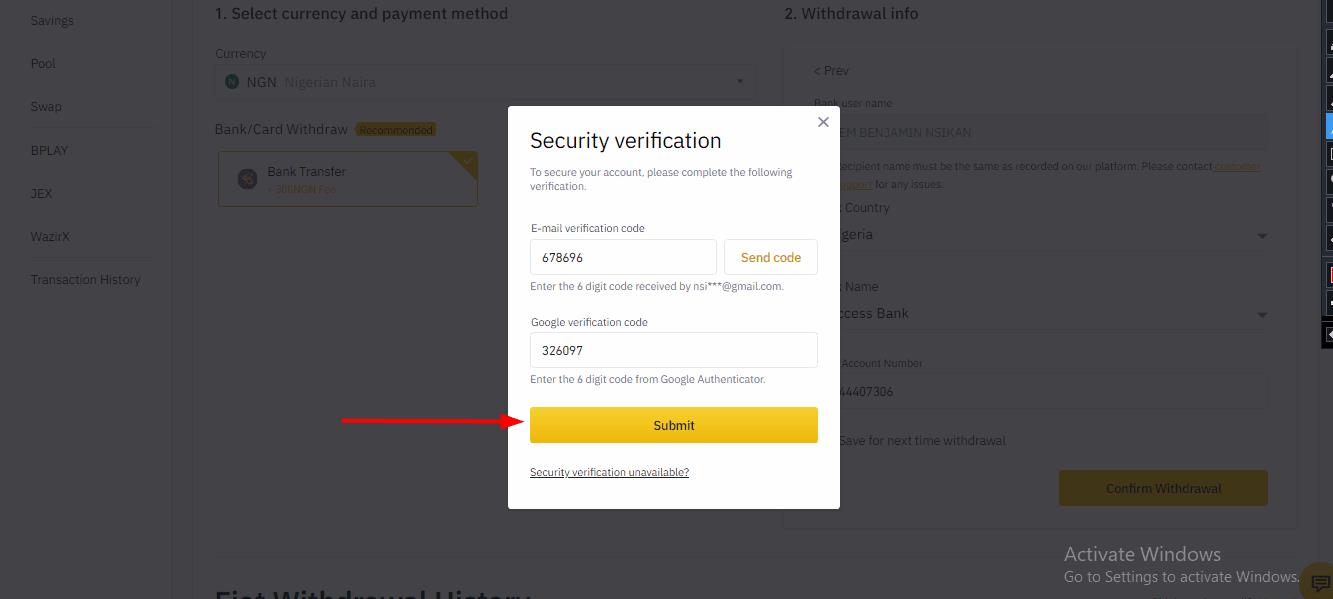通过Web和移动应用程序在Binance上存入和提取Naira（NGN）-第13张图片-尚力财经